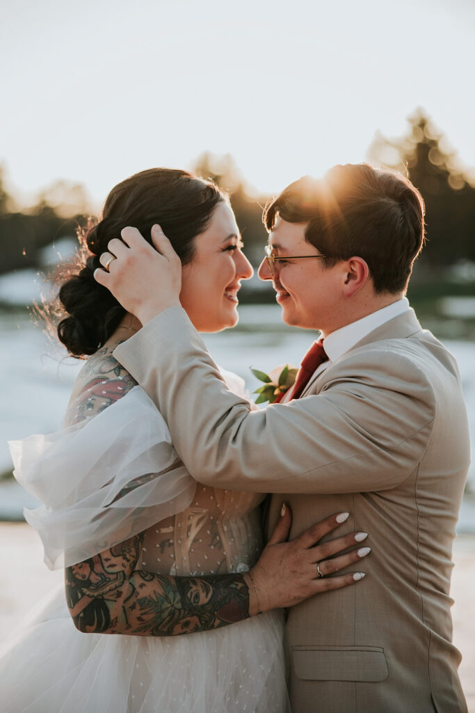 Midland Country Club wedding golden hour portraits with the bride and groom | Shauna Wear Photography