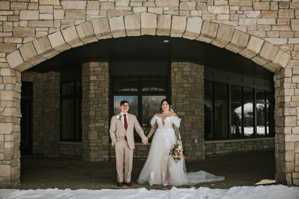 Midland Country Club wedding portrait of bride + groom | Shauna Wear Photography